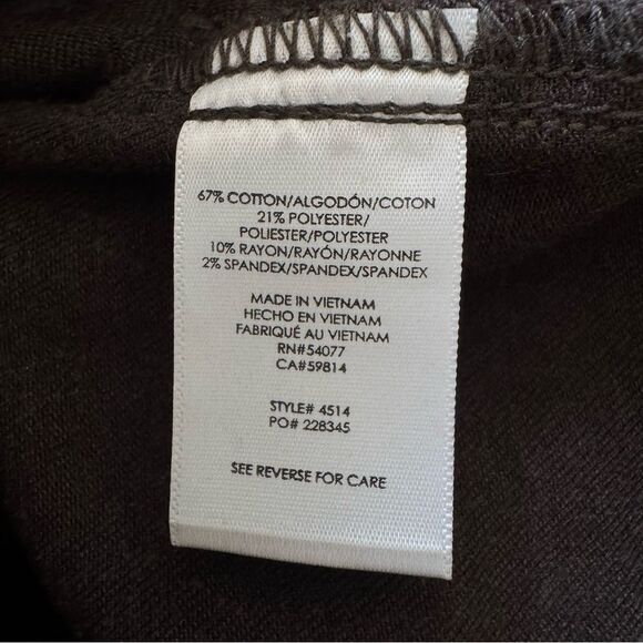 CAbi Womens Compass Pant #4514 Dark Chocolate Brown Ankle Zip Jogger Size 6 - Picture 8 of 9